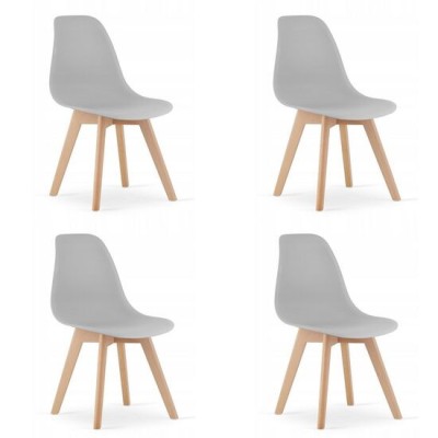 Set 4 scaune bucatarie/living, Artool, Kito, PP, lemn, gri, 46x54.5x80 cm GartenVIP DiyLine foto