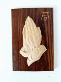 ** Placheta perete maini in rugaciune dupa Albrecht Durer, lemn sculptat, decor