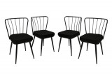 Set scaune 4 piese, Nmobb&Acirc;&nbsp;, Y&Auml;&plusmn;ld&Auml;&plusmn;z 181, Metal, Negru