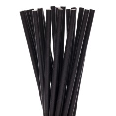 Set 100 Paie, Cyrax, din Hartie, 20 cm, Model Uni, Negru