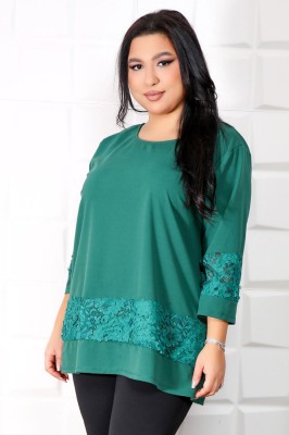 Bluza Eleganta Praga Verde - 62Marimea foto