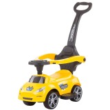 Masinuta Impins Chipolino Turbo Yellow cu Maner, Claxon, Bara Siguranta, Suport Picioare, 3 ani+