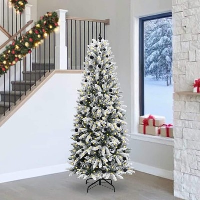 vidaXL Brad de Crăciun artificial cu 300 LED Alb 93 x 93 x 240 cm 3396070 foto
