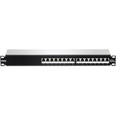 Patch Panel 16 porturi RJ45 UTP, Cat6a, Ecranat, 1U - TRENDnet TC-P16C6AS foto