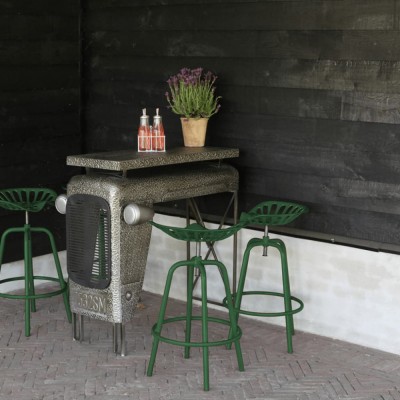 Esschert Design Scaun de bar tip tractor, verde foto