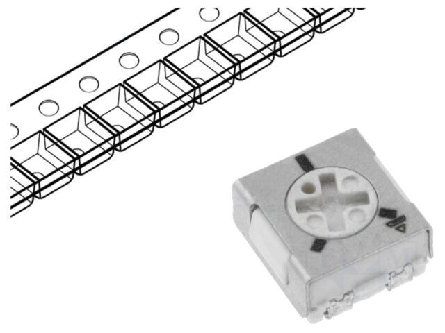 Rezistor trimer SMD 100k&Omega; IP67