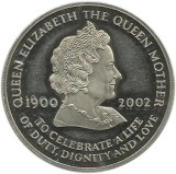 Ascension Island 50 Pence 2002 (Queen Mother) Cupru-nichel, KM-18 UNC !!!, Africa