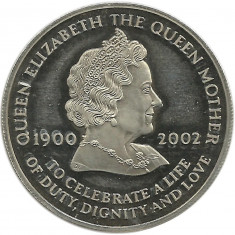Ascension Island 50 Pence 2002 (Queen Mother) Cupru-nichel, V18, KM-18 UNC !!!