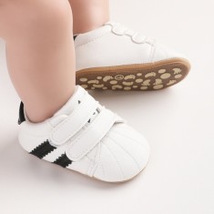 Adidasi bebelusi, albi, practici si comozi (Marime Disponibila: 3-6 luni