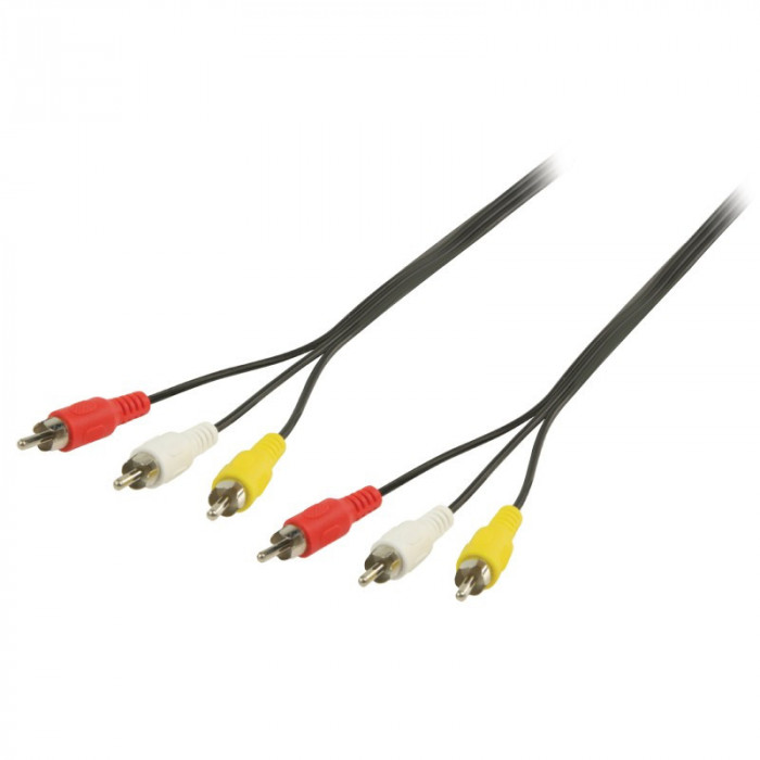 Cablu Audio 3x Rca Tata - 3x Rca Tata 1.2m, Set 6 Blistere