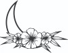 Sticker decorativ, Luna, Negru, 77 cm, 7245ST, Oem