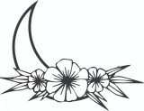 Cumpara ieftin Sticker decorativ, Luna, Negru, 77 cm, 7245ST, Oem