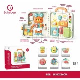 Jucarie educativa Busy Book pentru copii, carte interactiva cu activitati si jocuri motrice
