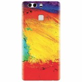 Husa silicon pentru Huawei P9 Plus, Colorful Dry Paint Strokes Texture