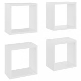 Cumpara ieftin Rafturi de perete cub, 4 buc., alb, 26x15x26 cm
