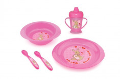 Nuvita set de masa pentru copii mici 4 buc. pink - 1495 foto