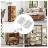 vidaXL Hinge 2 pcs Argintiu 50 x 38 x 1,3 mm Oțel 864662