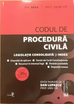 Codul de procedura civila Legislatie consolidata si index foto