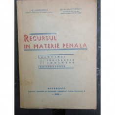 RECURSUL IN MATERIE PENALA - I.N. LUNGULESCU