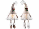 Cumpara ieftin Set 2 figurine Gnomi textil multicolor cu led 15.5x12x31 cm