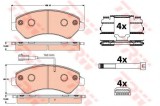 Set placute frana,frana disc PEUGEOT BOXER platou / sasiu (2006 - 2016) TRW GDB2072