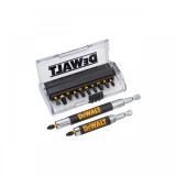 Set 14 accesorii/biti 25 mm, PH/PZ/TX/SL pentru insurubare cu impact, DeWALT tip DT70512T-QZ