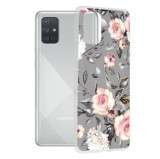Techsuit - Marble Series - Samsung Galaxy A71 4G,gri cu flori