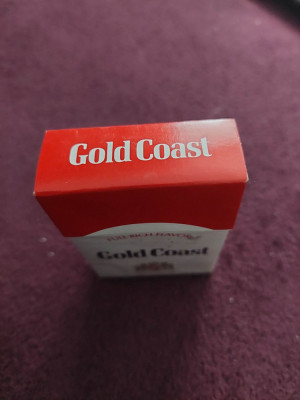 ambalaj vechi reclama,pachet de tigari vechi gol Carton,GOLD COAST U.S.A Flavor foto