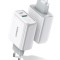 INCARCATOR retea Ugreen, &amp;quot;CD170&amp;quot; Quick Charge 36W, USB x 1, USB Type-C x 1, 5V/3.4A max, alb &amp;quot;60468&amp;quot;