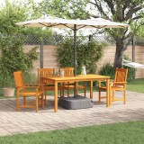 Set de masa pentru gradina 5 buc. Maro Lemn Solid de Acacia