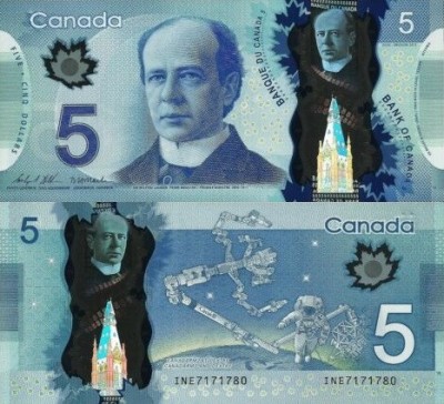 CANADA 5 dollars 2013 polymer UNC!!! foto