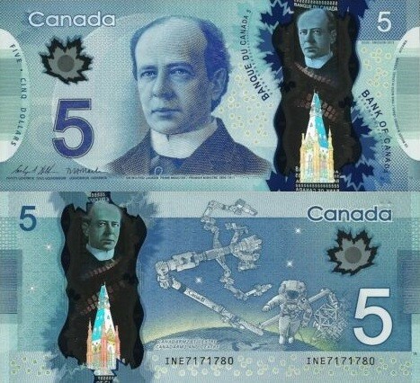 CANADA 5 dollars 2013 polymer UNC!!!