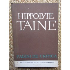 Hippolyte Taine - Pagini de critica