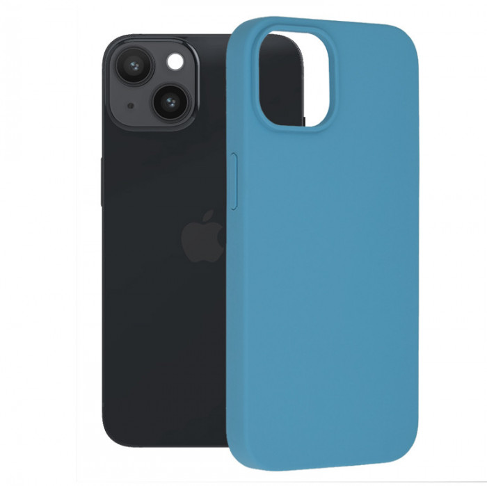 Husa pentru iPhone 14, Techsuit Soft Edge Silicone, Denim Blue