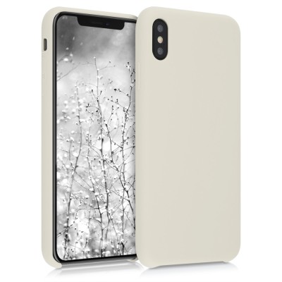 Husa pentru iPhone XS Max, Silicon, Crem, 45909.204 foto