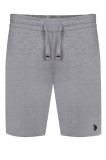 Pantaloni Scurti Barbati U.S. Polo Assn. Bald Gri Bumbac, Talie Elastica, Buzunare Laterale, Snur - Ideali Vara