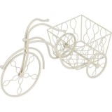 Suport metalic pentru ghiveci flori, MagicHome, model bicicleta, 52x22x32 cm