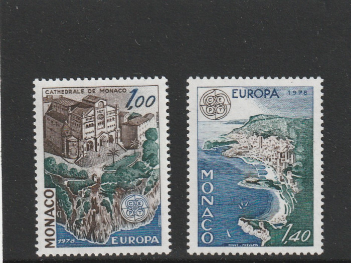 Monaco 1978--Europa CEPT,serie 2 valori dantelate,MNH,Mi.1319-1320