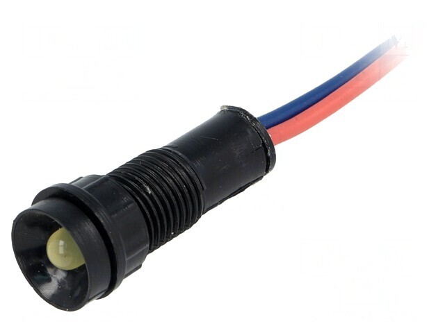 Lampă de control LED galbenă 12V &Oslash;11mm IP40