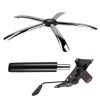 Set placuta balans metalica 22 cm x 15 cm, baza 60 cm si cilindru piston, gaz, pentru scaune birou, negru, 35 cm