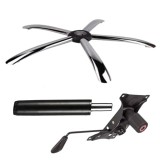 Cumpara ieftin Set placuta balans metalica 22 cm x 15 cm, baza 60 cm si cilindru piston, gaz, pentru scaune birou, negru, 35 cm