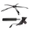 Set placuta balans metalica 22 cm x 15 cm, baza 60 cm si cilindru piston, gaz, pentru scaune birou, negru, 35 cm
