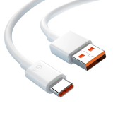 Cablu date si incarcare rapida 6A, PRESTIGE CHARGE&reg;, TurboCharge 120W, compatibil 67W, pentru Xiaomi, PREMIUM, USB la USB-C, 2m, alb