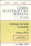 Cumpara ieftin Limba si literatura romana in licee. Antologie de texte, comentarii si sinteze clasa a XII-a (1994) - S. Boatca