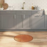 vidaXL Covor rotund, maro, 60 cm, bambus