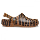 Saboți Crocs Classic Animal Print Clog Multicolor - Dark Gold/Zebra Print