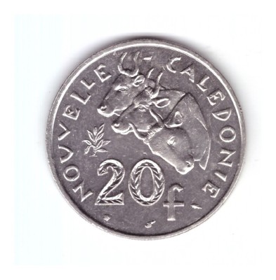 Moneda Noua Caledonie 20 francs/franci 1992, stare foarte buna, curata foto