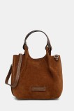 Gianni Chiarini geantă de m&acirc;nă din piele &icirc;ntoarsă DUA culoarea maro, BS.9778.CM
