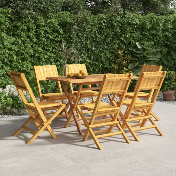 vidaXL Scaune de grădină pliante, 6 buc., 47x61x90 cm, lemn masiv tec 3155059