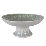 Cumpara ieftin Platou portelan verde alb &Oslash; 26x13 cm